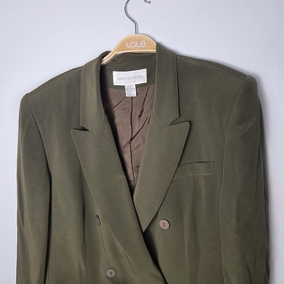 Jones New York Silk Double-Breasted Blazer - Picture 9 of 10